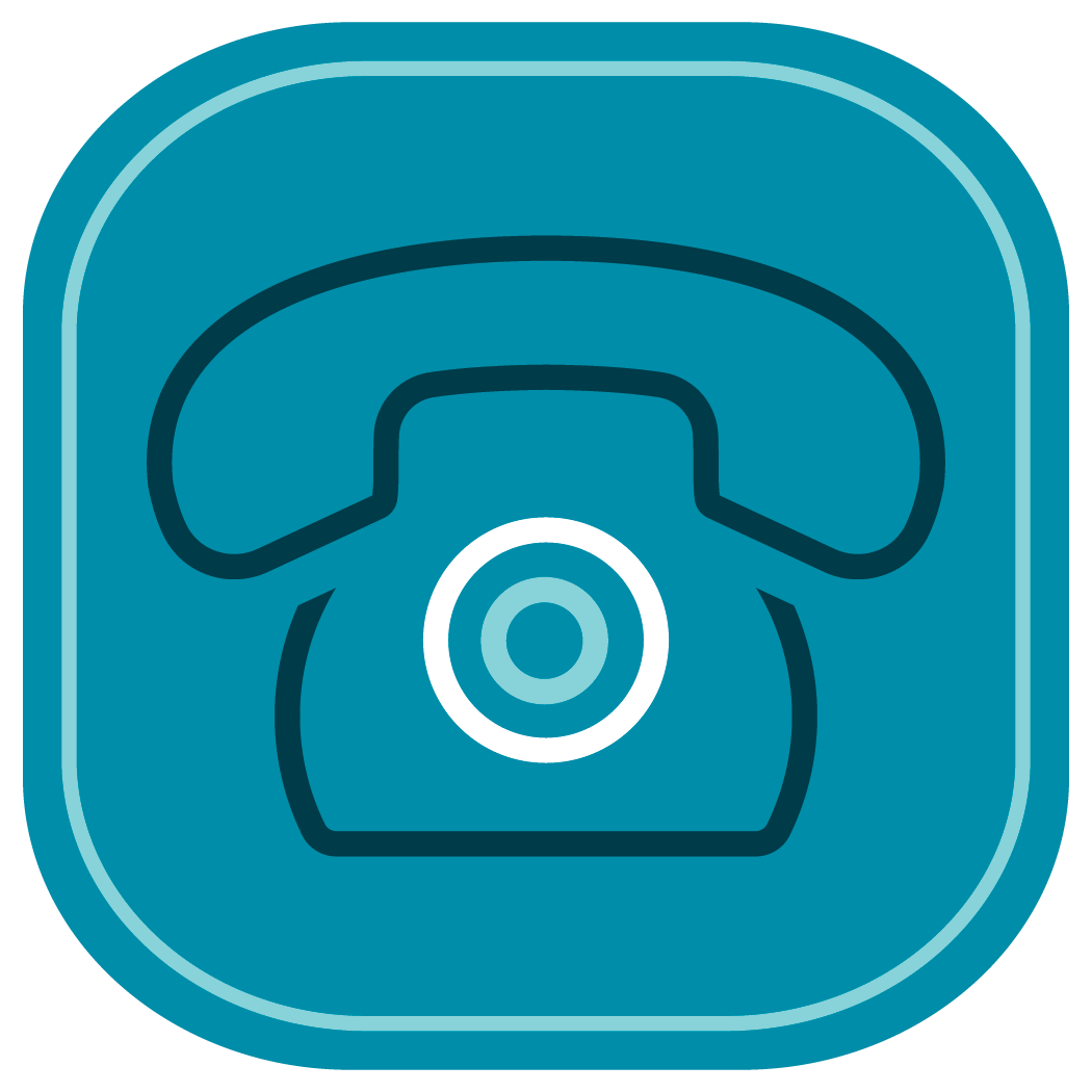 Phone icon representing contact and appointment scheduling for dental office