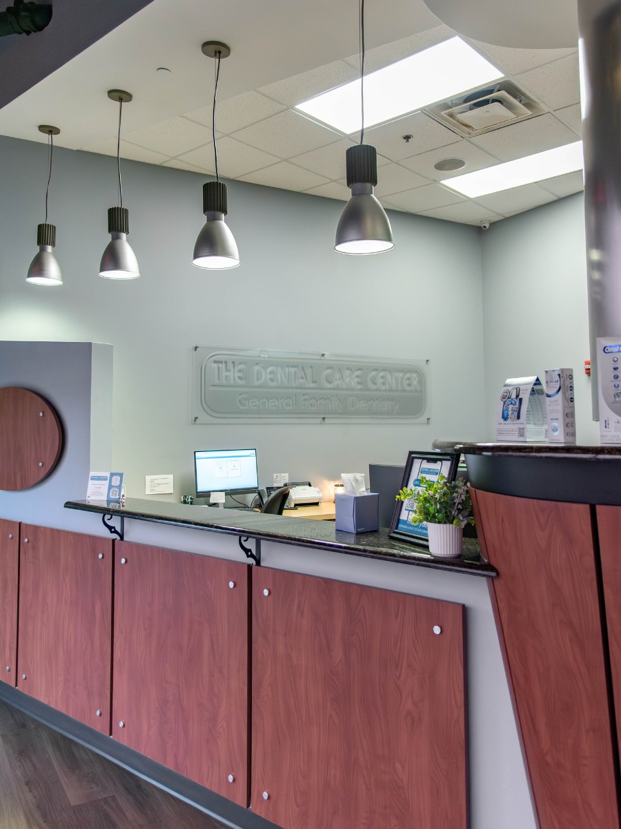 The-dental-care-center-zebulon-office-front-desk Dental office front desk in zebulon nc for patient check-in and family dentistry services